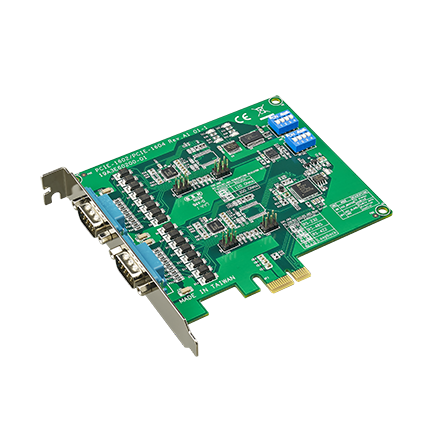서킷보드, 2포트 RS-232/422/485 PCIE 통신카드, surge & isolation 지원